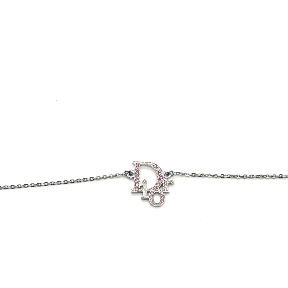 Dior pink rhinestone bracelet